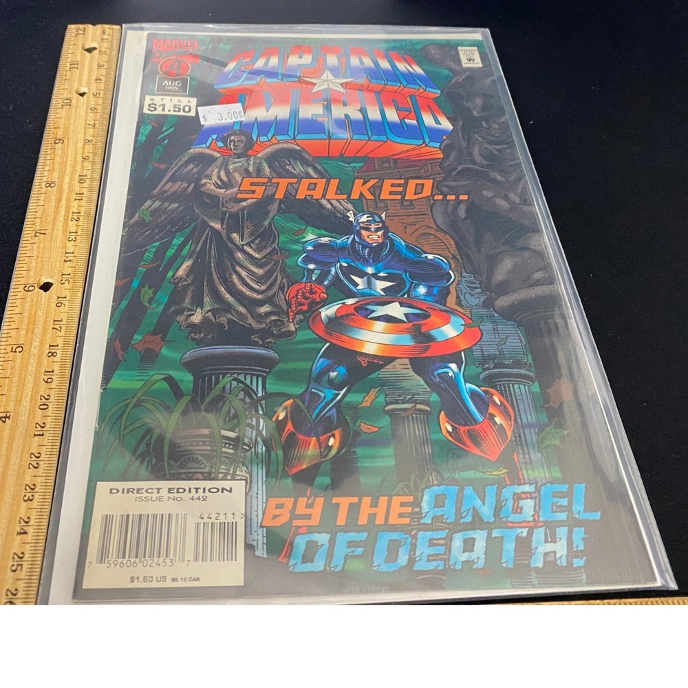 Captain America Comic Book Issue 442 By The Angel Of Death Direct Edition Marvel